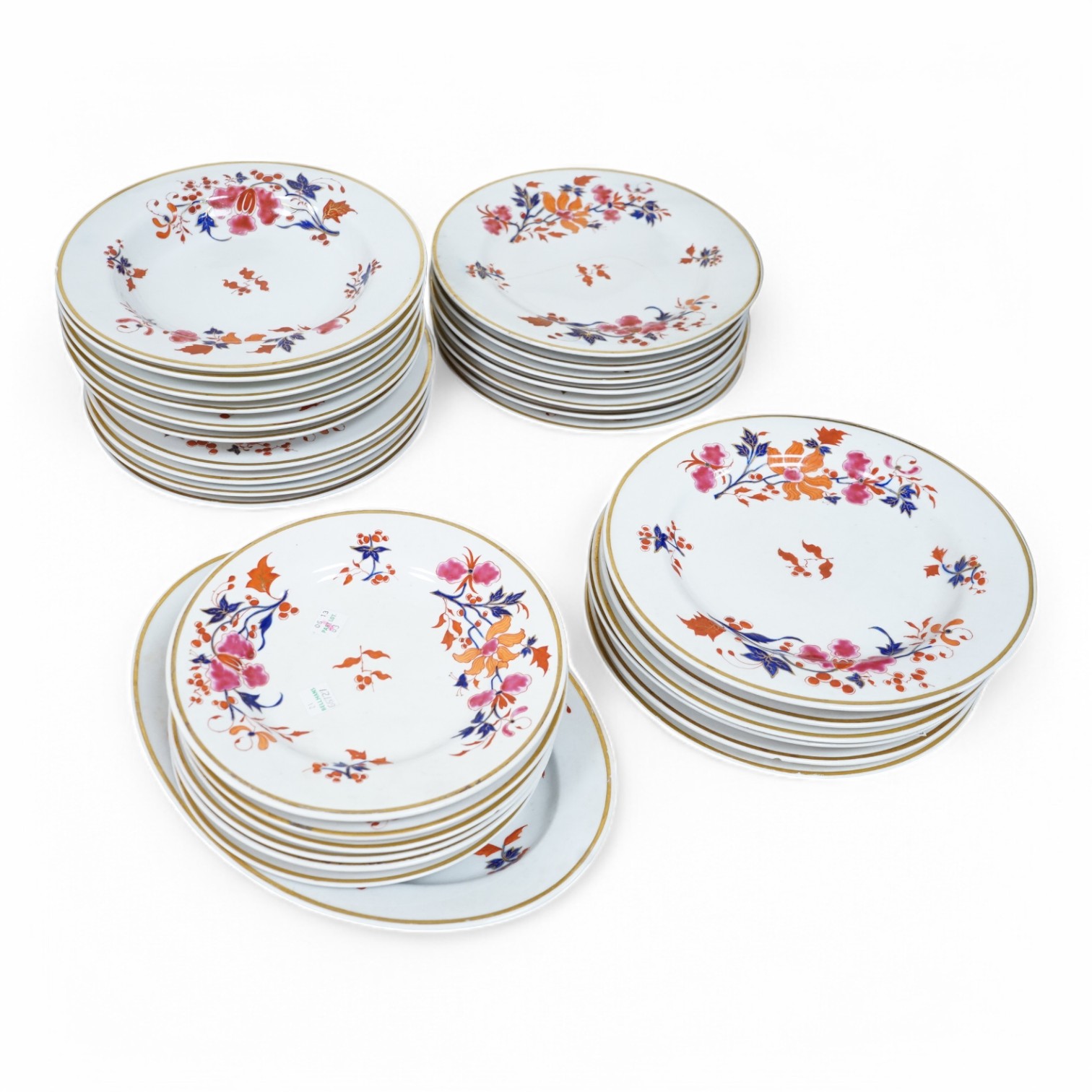 A Flight, Barr and Barr Worcester part dinner service, largest 31cm wide. Condition - varies